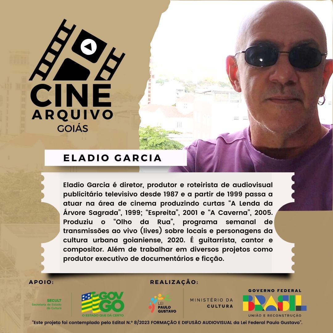 Cartaz promocional do evento Cine Arquivo Goiás.